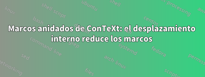 Marcos anidados de ConTeXt: el desplazamiento interno reduce los marcos