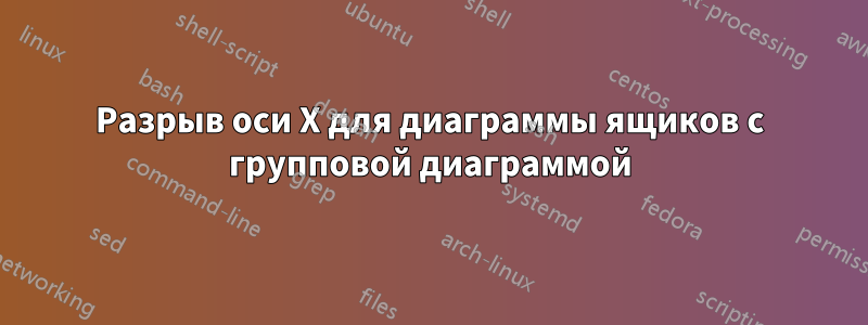 Разрыв оси X для диаграммы ящиков с групповой диаграммой