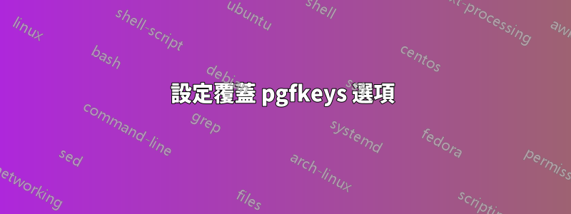 設定覆蓋 pgfkeys 選項