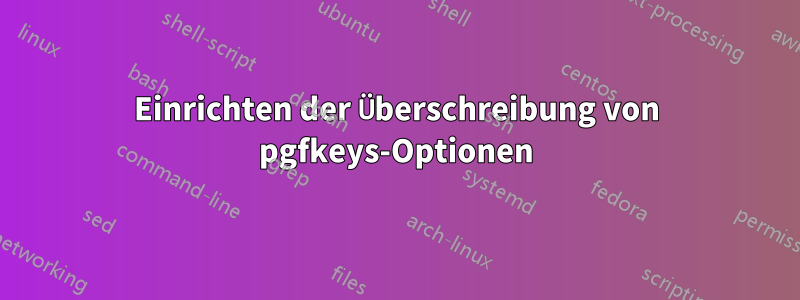 Einrichten der Überschreibung von pgfkeys-Optionen