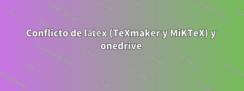 Conflicto de látex (TeXmaker y MiKTeX) y onedrive