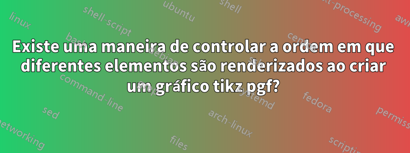 Existe uma maneira de controlar a ordem em que diferentes elementos são renderizados ao criar um gráfico tikz pgf?