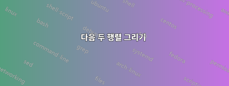 다음 두 행렬 그리기