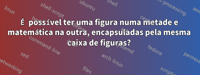 É possível ter uma figura numa metade e matemática na outra, encapsuladas pela mesma caixa de figuras?