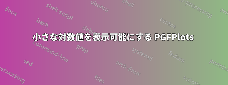 小さな対数値を表示可能にする PGFPlots