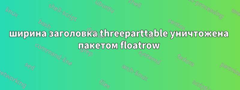 ширина заголовка threeparttable уничтожена пакетом floatrow