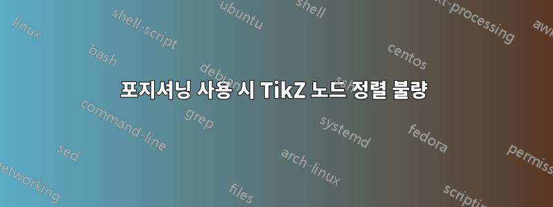 포지셔닝 사용 시 TikZ 노드 정렬 불량