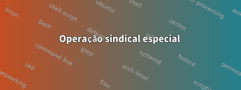 Operação sindical especial