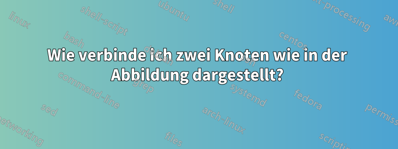 Wie verbinde ich zwei Knoten wie in der Abbildung dargestellt?