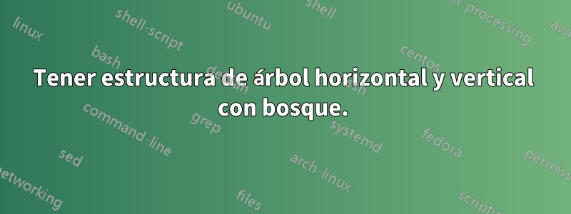 Tener estructura de árbol horizontal y vertical con bosque.