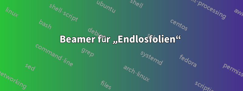 Beamer für „Endlosfolien“