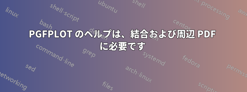 PGFPLOT のヘルプは、結合および周辺 PDF に必要です