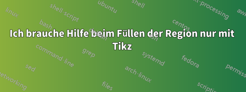 Ich brauche Hilfe beim Füllen der Region nur mit Tikz