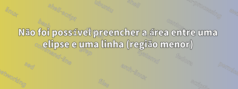 Não foi possível preencher a área entre uma elipse e uma linha (região menor)
