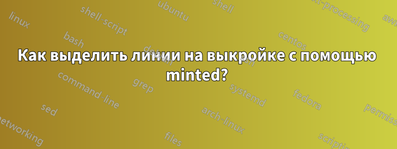Как выделить линии на выкройке с помощью minted?