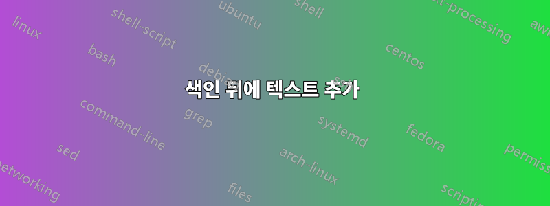 색인 뒤에 텍스트 추가