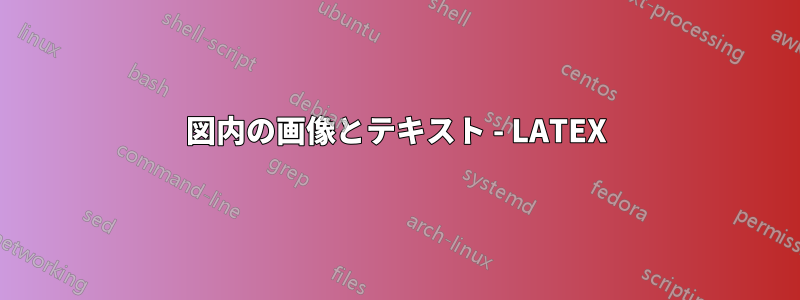 図内の画像とテキスト - LATEX