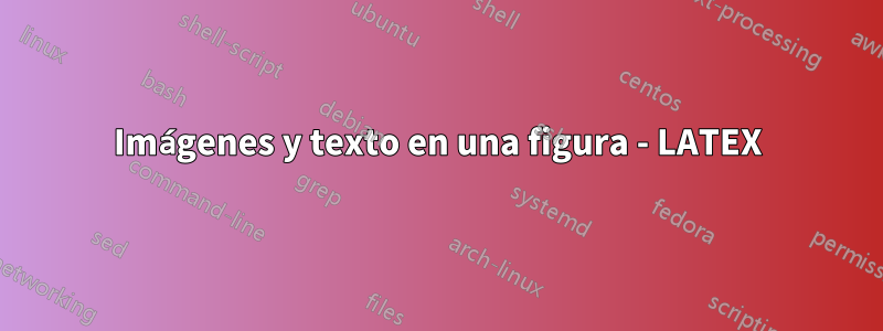 Imágenes y texto en una figura - LATEX