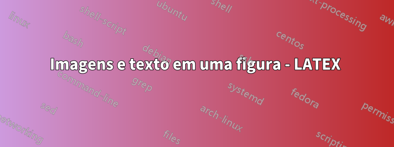 Imagens e texto em uma figura - LATEX