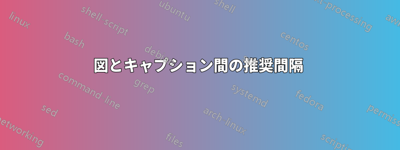 図とキャプション間の推奨間隔