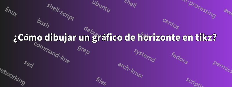 ¿Cómo dibujar un gráfico de horizonte en tikz?