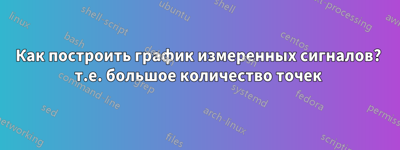 Как построить график измеренных сигналов? т.е. большое количество точек