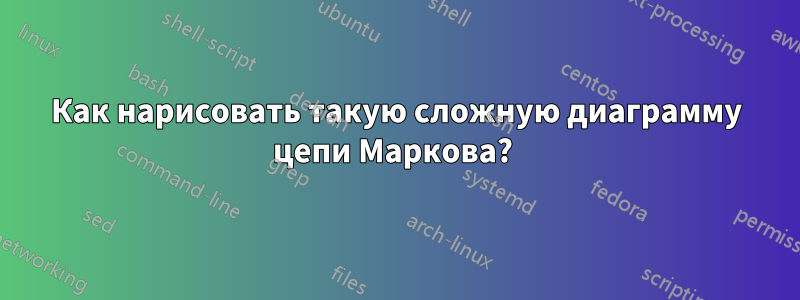 Как нарисовать такую ​​сложную диаграмму цепи Маркова? 