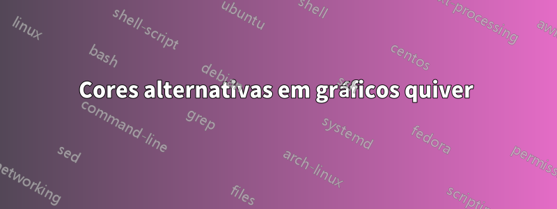 Cores alternativas em gráficos quiver