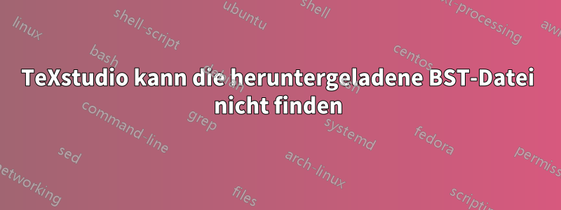 TeXstudio kann die heruntergeladene BST-Datei nicht finden