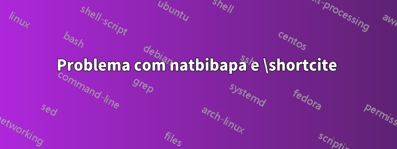 Problema com natbibapa e \shortcite