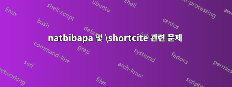 natbibapa 및 \shortcite 관련 문제
