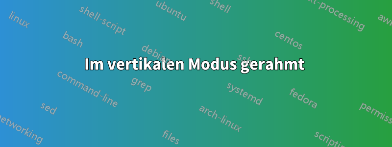 Im vertikalen Modus gerahmt