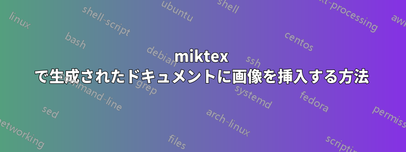 miktex で生成されたドキュメントに画像を挿入する方法