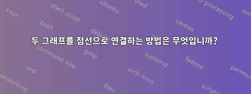 두 그래프를 점선으로 연결하는 방법은 무엇입니까?