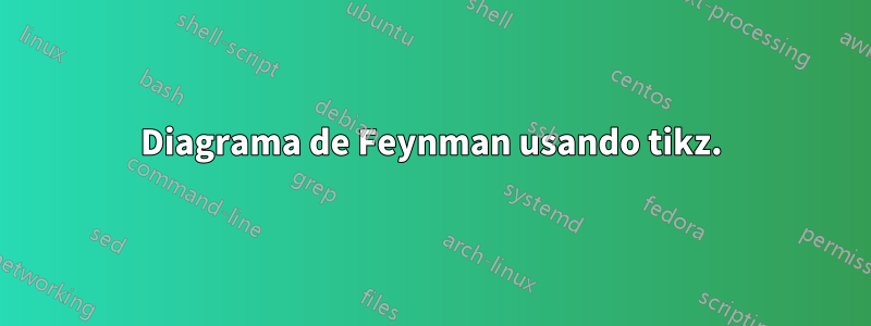 Diagrama de Feynman usando tikz.