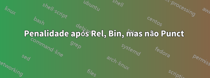 Penalidade após Rel, Bin, mas não Punct