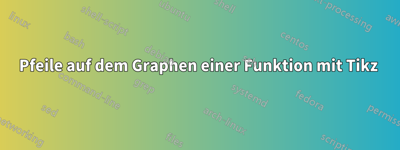 Pfeile auf dem Graphen einer Funktion mit Tikz