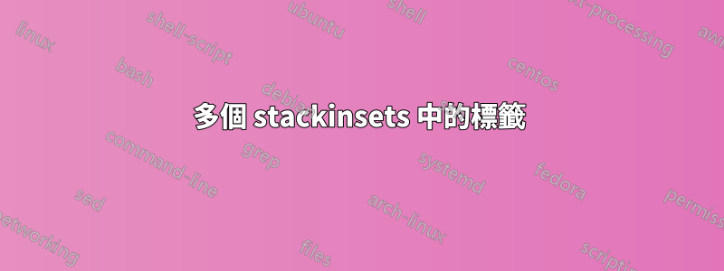 多個 stackinsets 中的標籤
