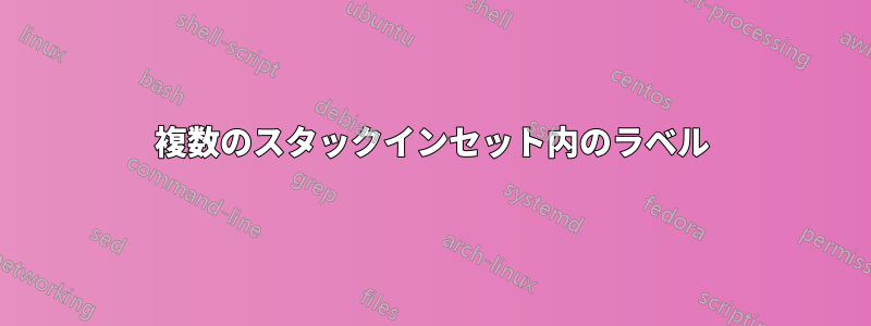 複数のスタックインセット内のラベル