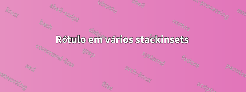 Rótulo em vários stackinsets