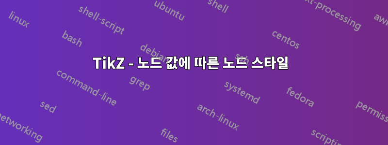 TikZ - 노드 값에 따른 노드 스타일 
