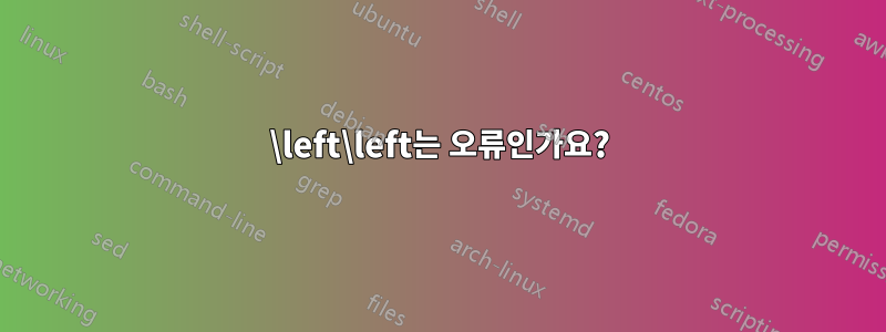\left\left는 오류인가요?