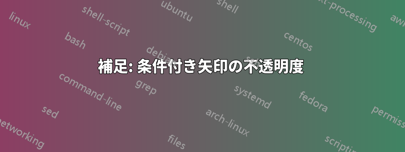 補足: 条件付き矢印の不透明度