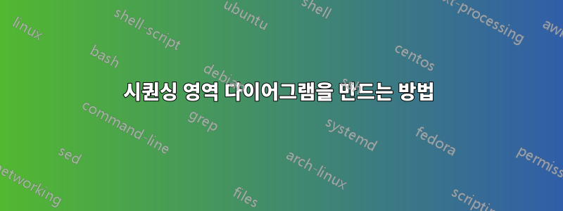 시퀀싱 영역 다이어그램을 만드는 방법