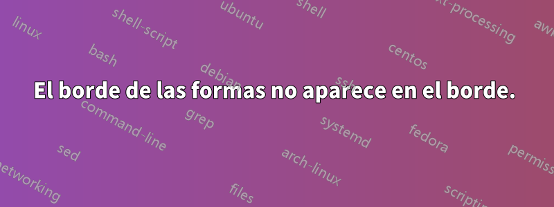 El borde de las formas no aparece en el borde.