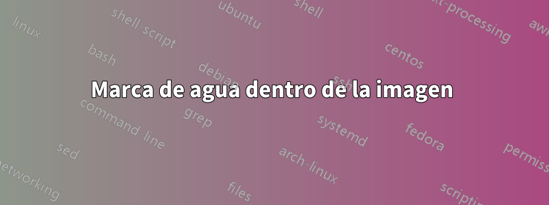 Marca de agua dentro de la imagen