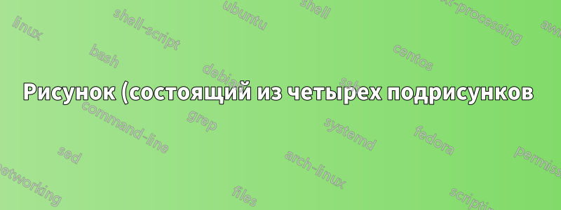Рисунок (состоящий из четырех подрисунков) не выровнен