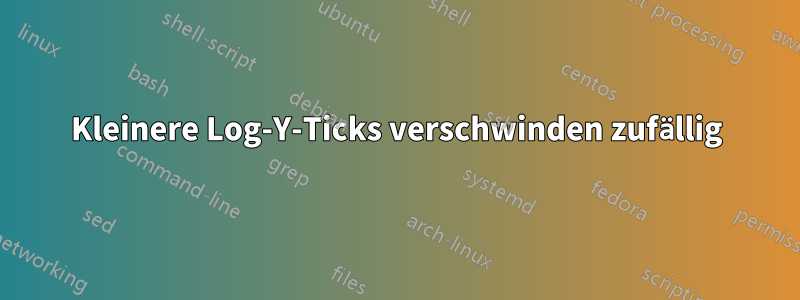 Kleinere Log-Y-Ticks verschwinden zufällig
