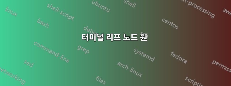 터미널 리프 노드 원