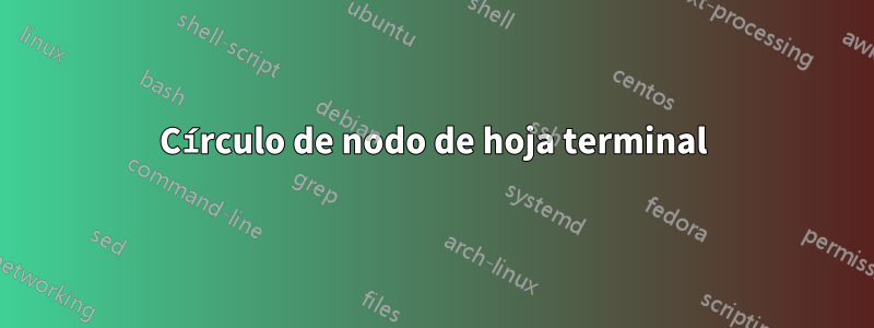 Círculo de nodo de hoja terminal
